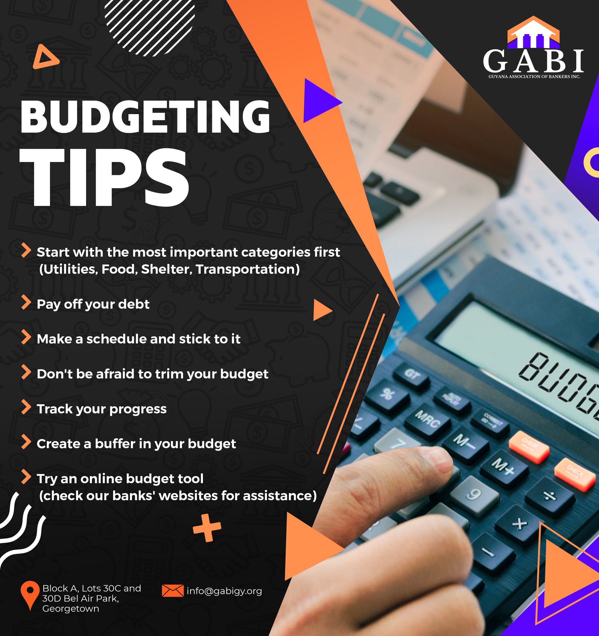 Budgeting Tips - Guyana Association of Bankers Inc.