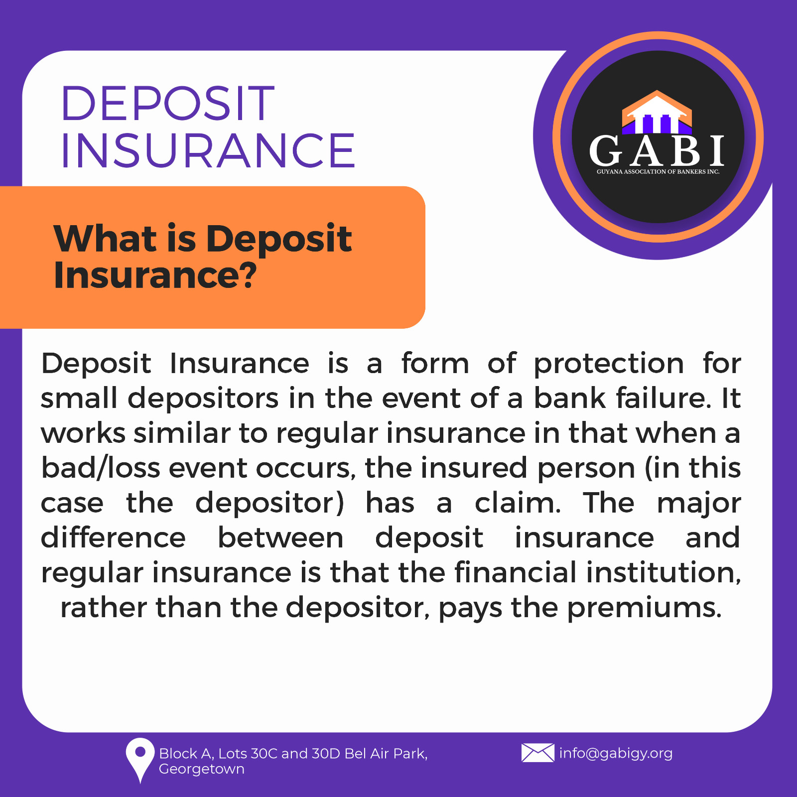 Understanding Deposit Insurance - Guyana Association of Bankers Inc.